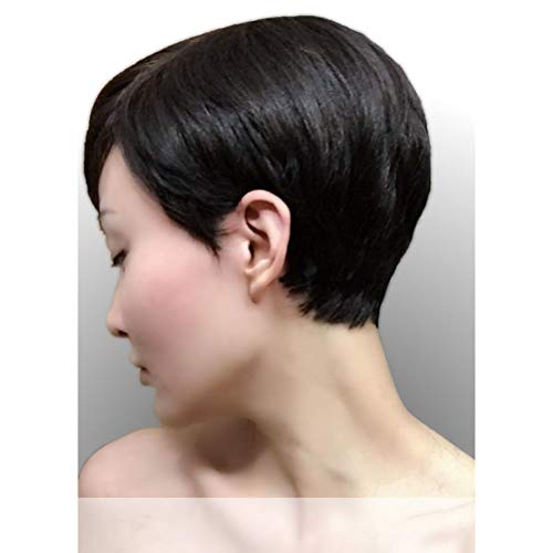Human Hair Wig H. Volta By Motown Tress Color 1B(Off Black) #TOP1