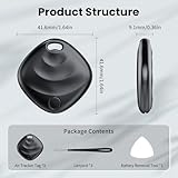 [Apple MFi Certified] Bluetooth Tracker Tags-3 Pack, GPS Tracker Item Finders for Apple Find My (iOS Only), Anti-Lost Tracker for Travel, Key Finder Smart Tag for Luggage, Bag, Wallet and More, Black - Image 7
