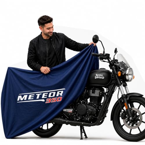 Image of Kayme Motorcycle Cover Waterproof Heavy Duty All Weather, Quad 4 Wheeler Cover Sun Rain Snow Protection (Blue, Meteor 350)