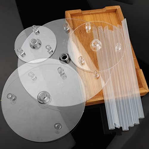 Cake DowelsCake Support Rods Set 4PCS Cake Boards with 12PCS Cake Stand Sticks - for Tiered Cake Construction and Stacking Supporting