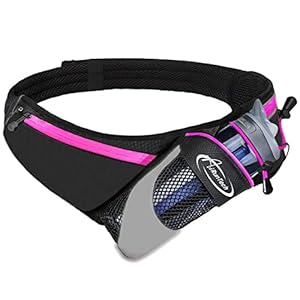 AiRunTech Running Hydration Belt with Water Bottle Holder,Hiking Fanny Pack for Phone and Wallet,Running Bag Runners Essentials Accessories Marathon Triathlon Walking Jogging Gear Gift