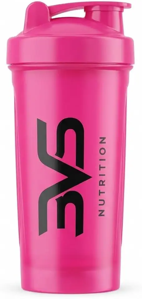 Coqueteleira 3VS Nutrition 600ml ROSA – Shaker com Medidor em ML, Livre de BPA, Ideal para Whey Protein e Shakes Cor Rosa