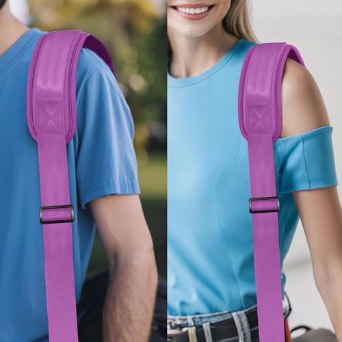 Image of ZINZ 74 inch Shoulder Strap with Fixed Pad and Dual Balanced Buckles,Purple