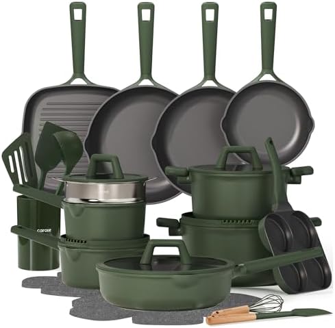 CAROTE 31PCS Pots and Pans Set, Nonstick Cookware Set Kitchen Non...