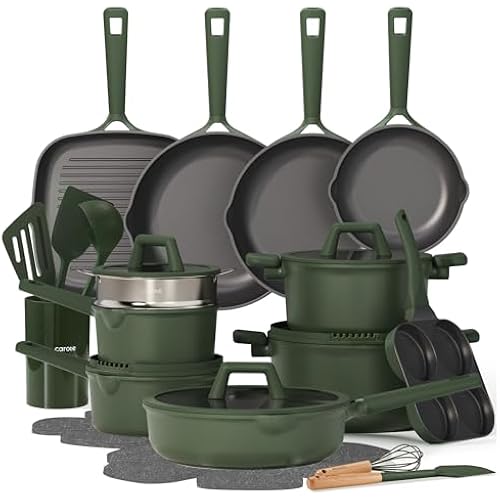CAROTE 31pcs Pots and Pans Set, Nonstick Cookware Set
