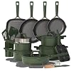 CAROTE 31PCS Pots and Pans Set, Nonstick Cookware Set Kitchen Non Stick Induction Titanium Cookware Non-toxic Granite Cooking set, PFOA Free