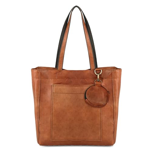 Vintage Leather Tote Bag Seville, Large Shopper for Women