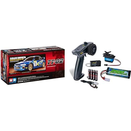 TAMIYA 58631 1:10 RC Subaru Impreza MC 99 TT-02 + Komplettset Start, ferngesteuertes Auto, RC Fahrzeug, Modellbau, Bausatz zum Zusammenbauen, Hobby, Basteln