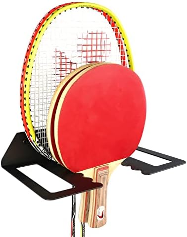 Topsair Ping Pong Paddle Holder Ping Pong Rack Ball Holder Table Tennis Storage Rack Heavy-Duty Wall Mounted Badminton Rackets Holder