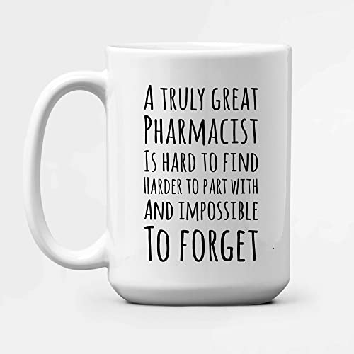 Panvola A Truly Great Pharmacist Is Hard To Find Coffee Mug Pharmacy Technician Student Ceramic Cup Novelty Drinkware (15 Oz) #TOP4