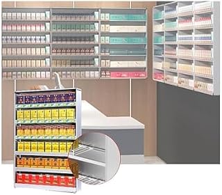 Store Display Rack Wall Mounted Storage Rack Supermarket Convenience Store Automatic Cigarette Rack Space Saving Assembled Display Cabinet,Cigarette Display Rack Shelf for Stores, Store Disp