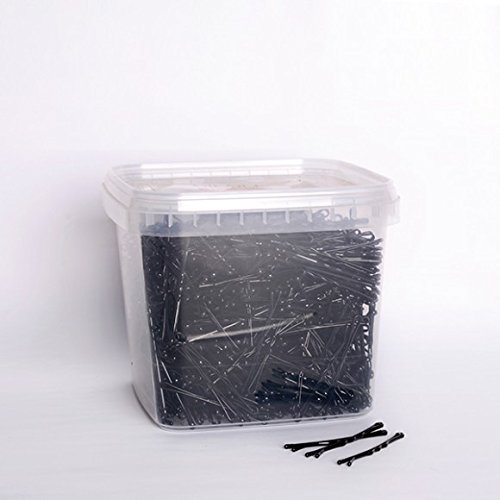 Clip ondulé BIFULL noir 51 mm pour coiffure en boîte de 1000 g