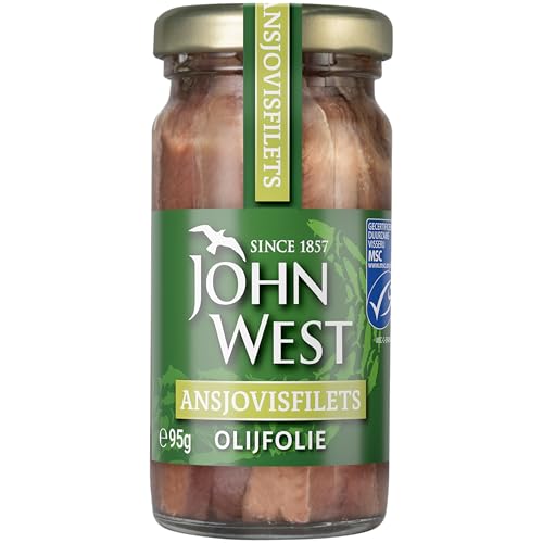 John West Anchoas en aceite de oliva - 95g - Sabor delicioso, perfecto para ensaladas y sándwiches!