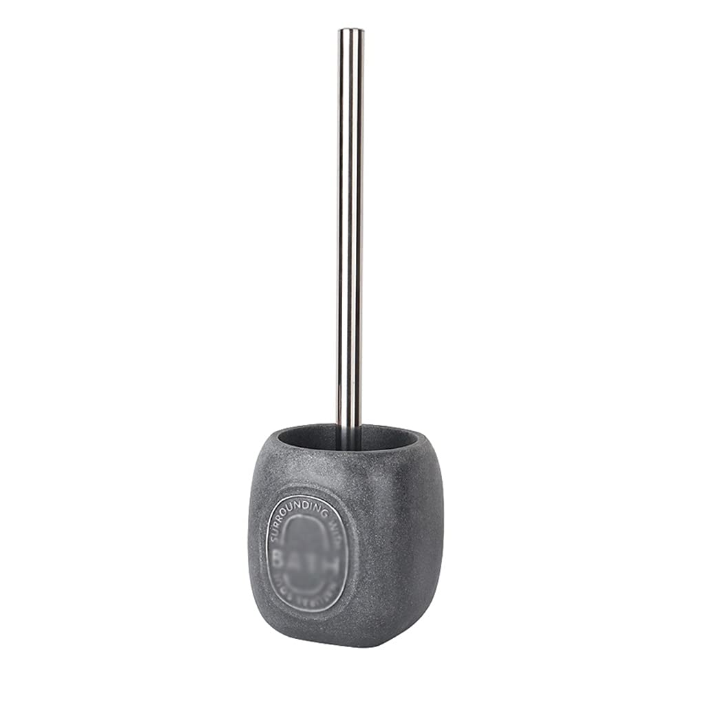 Spazzola per la Toilette e Supporto a Manico Lungo Pennello per la Spazzola per la Toilette La Spazzola per la Pulizia della tagliera è ergonomica, Elegante e Resistente (Color : Grigio)