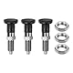 QUARKZMAN 3 Stück Druckfeder-Kugelsperrbolzen M10x1 Gewindelänge 5mm Stift-Durchmesser Edelstahl Selbstverriegelnder Sperrbolzen Rückziehbarer Index-Sperrbolzen für Industrieanlagen