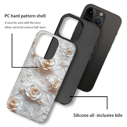 Coque iPhone 15 Plus antichoc et anti-rayure design hybride fleurs