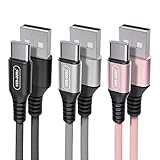 USB C Charger Cable For Samsung Galaxy S25 FE/S25 Edge/S25/S25 Plus/S25 Ultra/S24 FE/Z Flip 7 6 5 4 3 Fold 7 6 5 4 3/S23 FE/S23 Plus Ultra/A14/Z Flip 4 [1.5M] 3A Nylon Braided Charging Cable (BLACK) - Image 6