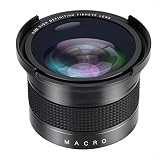 Camera Fisheye Lens,52mm 0.35X Wide Angle Fisheye Lens with Lens Caps Storage Pouch for Canon/Nikon/