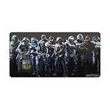Bfcvzef Rainbow-Six Siege Personalised Computer Mouse Pad Non-Slip Rubber Base Gaming Mouse Pad Desktop Accessories Gifts 30x60cm, white
