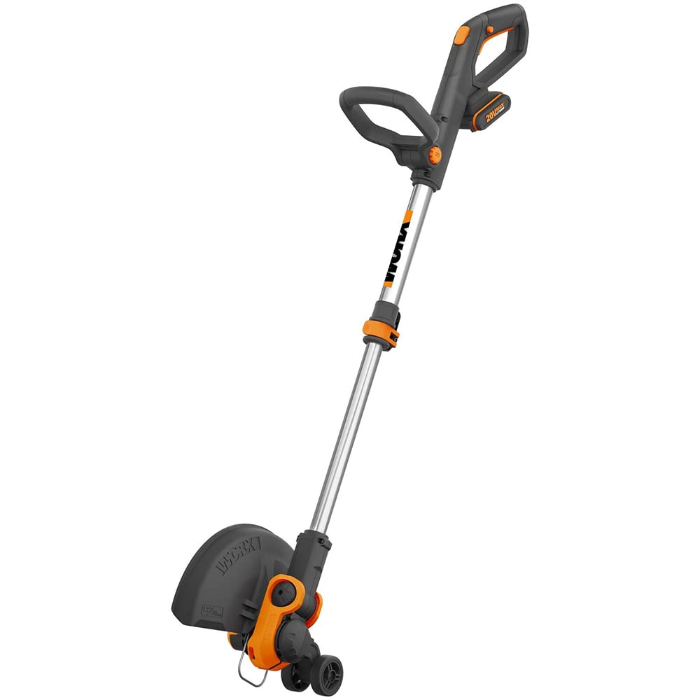 Worx Powershare 20V Li-Ion Akku-Rasentrimmer (2 Akkus), WG163E & WA0004.1 Rasentrimmer Faden für alle 20V WORX Rasentrimmer, Ø 1,65mm, 3m Länge – 2er Set