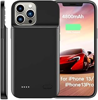 Vibbang Battery Case Compatible With iPhone 13/13 Pro, 4800mAh Ultra Slim Rechargeable Extended Charging Case for iPhone 13 Pro Portable Backup Power Bank Protective Charger Case, 6.1 inch