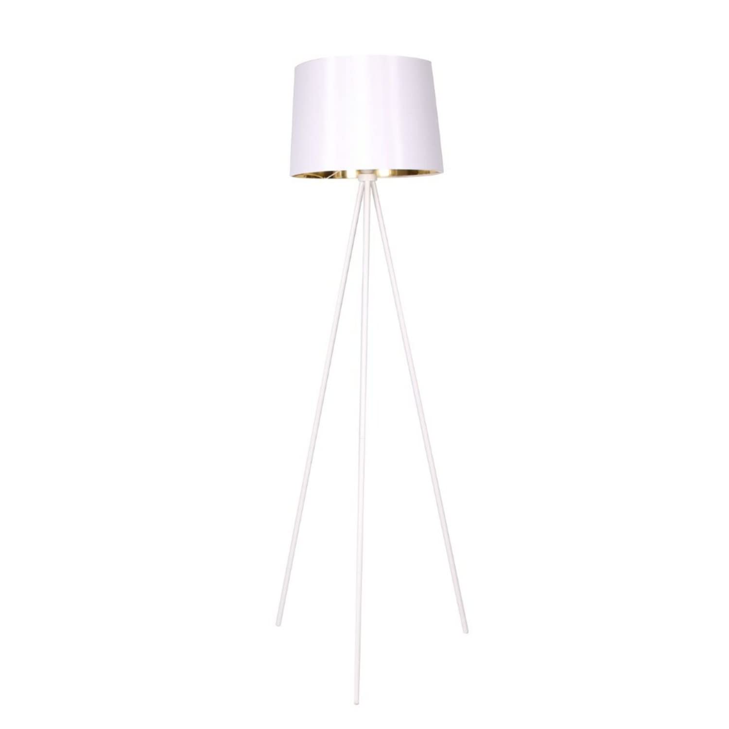 Lámpara de pie de metal y poliéster con acabado elegante para decoración minimalista