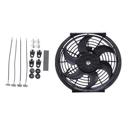 SCITOO 10"inch Universal Slim Fan Push Pull Electric Radiator Cooling 12V Mount Kit