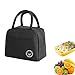 Lunchtasche,Youkii Picknicktasche Kühltasche Kleine Kühltasche Isoliert,Wassedicht Lunchbag Klein Lunch Tasche Für Frauen, Erwachsene, Studenten und Kinder-Schwarz