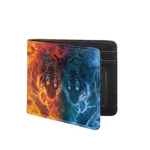 Image of Coldinair Tiger Lightenting Boys Wallet for Kids,Novelty Bifold Wallet,Leather Wallets,Slim Wallets Credit Card Cash Id Holder Cion Purse for Teens Kids,Men,Waterproof