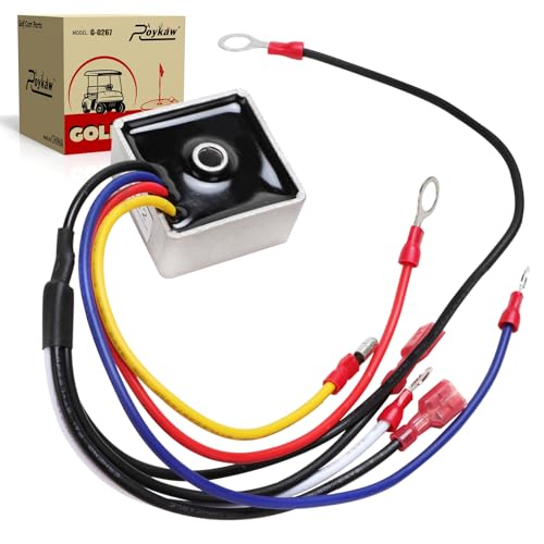 Roykaw Golf Cart Voltage Regulator Rectifier Compatible with Club Car Gas 2008-up Transporter 4+6 w/Key Start, OEM# 102803401