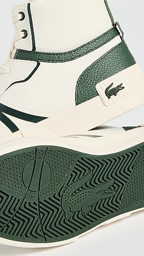 Lacoste Men's L004 MID 223 1 CMA Sneaker, Off WHT/DK GRN, 9 | Image 3