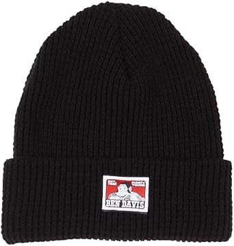 Ben Davis Waffle Knit Beanie US, Alpha, One Size, Black