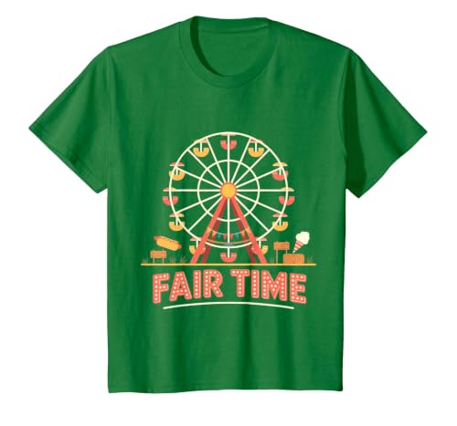 Fair Time County Fairgrounds T-Shirt, Youth, Kelly Green, X-Small