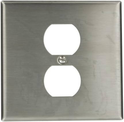 Leviton 2-Gang Wallplate, Non-Magnetic Stainless Steel, 84039-40 image 5