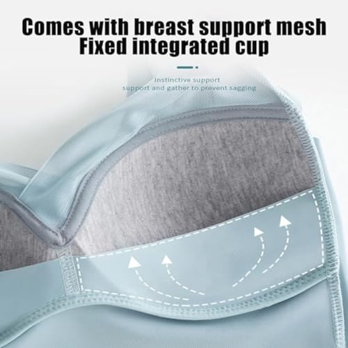 Image of GLAMORAS Women Nylon Spandex Seamless Mesh Lace Bras for Women Wirefree Comfortable Padded Lift Push Up Thin Soft Sexy Back Smoothing Bra Pullover Bras. Size: L-3XL