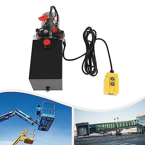 TITIDU Hydraulic Electric Pump, 8 Quart Double Acting Hydraulic Pump Dump Trailer 12V USA