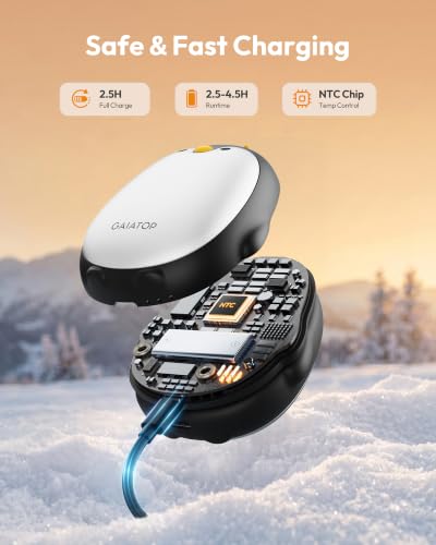 Gaiatop Magnetic Hand Warmers Rechargeable 2 Pack 3 Settings Cute Pocket Penguin Fast Hot - image 5