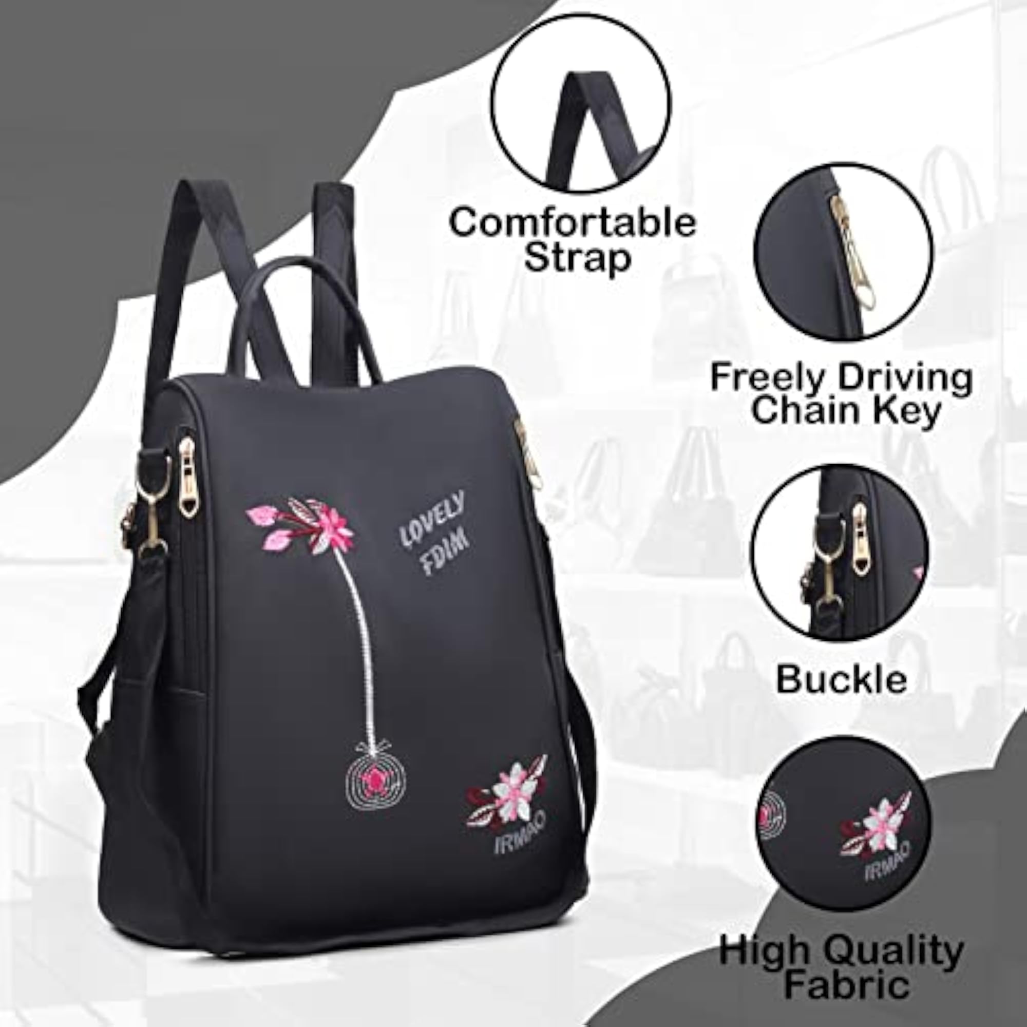 Women's Artistic National Style Oxford Small Capacity Backpack