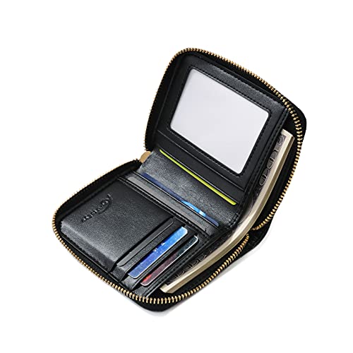 Artseye Women's Short Zip Around Wallet (Black Rose) #TOP4