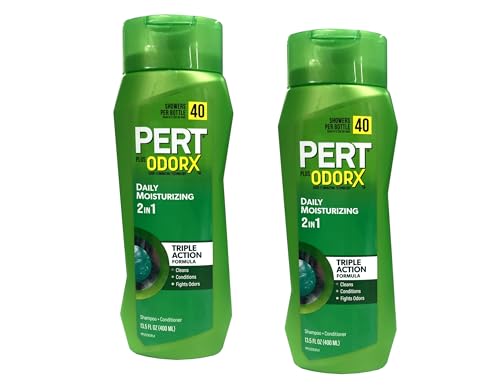 PERT 2 in 1 Clasic Clean Shampoo and Conditioner - Mens Shampoo for Daily Use - Hair Conditioner for Men - Removes Dirt, Oil, and Build Up - 13.5 oz