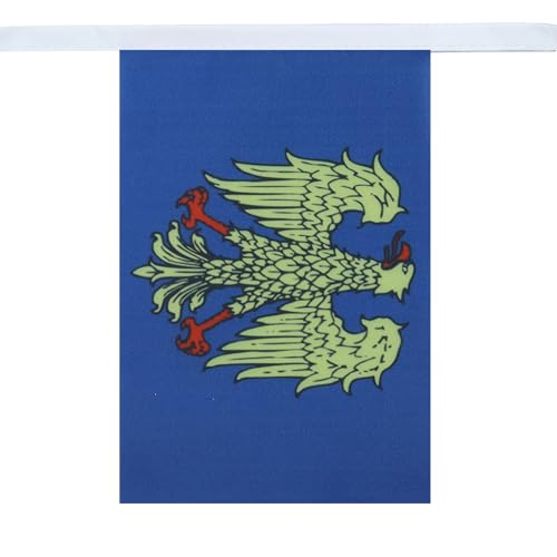 Image of AZ FLAG Friuli-Venezia Giulia 6 meters BUNTING Flag 20 flags 9'' x 6'' - Italy - Italian Region STRING flags 15 x 21 cm