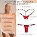 TOFOI Womens G String Thongs Micro Back Tiny Panties Low Rise No Show Bikini Bottom Daily Underwear (1-Pack Red, M)