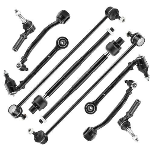 Front Lower Forward&Rearward Control Arms + Sway Bar Links + Outer Tie Rods Suspension Kit for 2010-2015 Chevy Camaro V8 6.2L V6 3.6L (10pc)