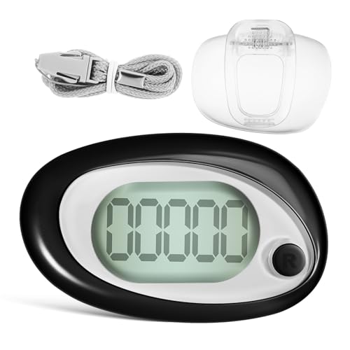 ibasenice Step Counter Pedometer for Walking Jogging Step Counter 3D Pedometer Clip Accurate Counting Senior Large Screen