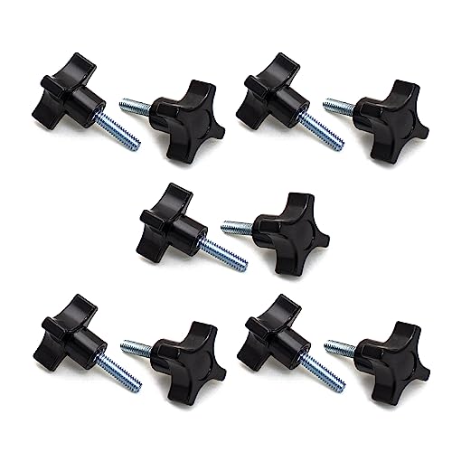 Powertec QNB3009-P2 4-Point Stud Knobs, 5/16"-18 Threaded Thumb Screw Star Knob cover