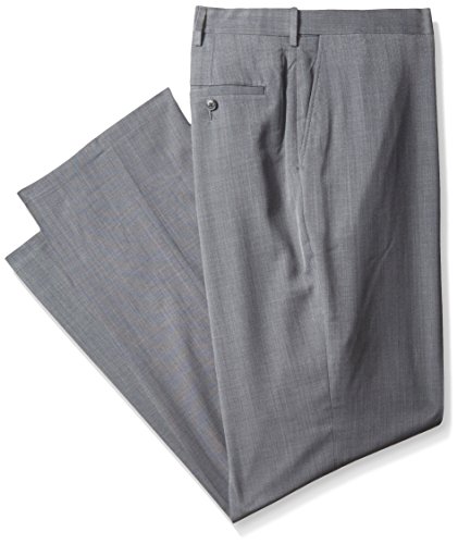 Haggar Men's Big-Tall Performance Stria Gabardine Classic Fit Suit Separate Pant, Graphite, 50W x 32L