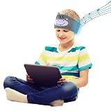 LWKBE Masque oculaire Bluetooth pour Enfants endormis, Casque Bluetooth Animal Bande dessinée Bande dessinée Molle Sommeil Masque Hippo Chapeau Casque sans Fil Adulte avec Microphone,Hippo