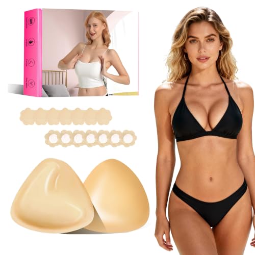 Image of Double Sided Sticky Bra Ultra Boost Inserts Pads Reusable Push Up Lift Self Adhesive Bra Pads for Bikini Swimsuit
