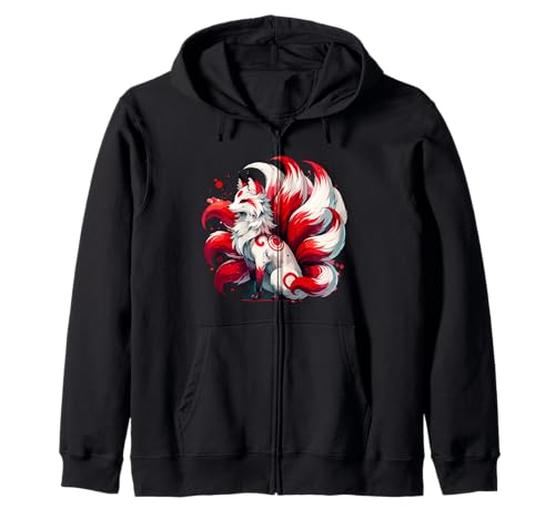Anime japonais Fox Kitsune Nine Tails Sweat à Capuche