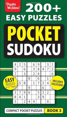 Pocket Puzzle Books for Adults: 200+ Easy Level Sudoku Puzzles, Compact Travel Size, 4x7 (Sudoku Pocket Books For Adults) image 3